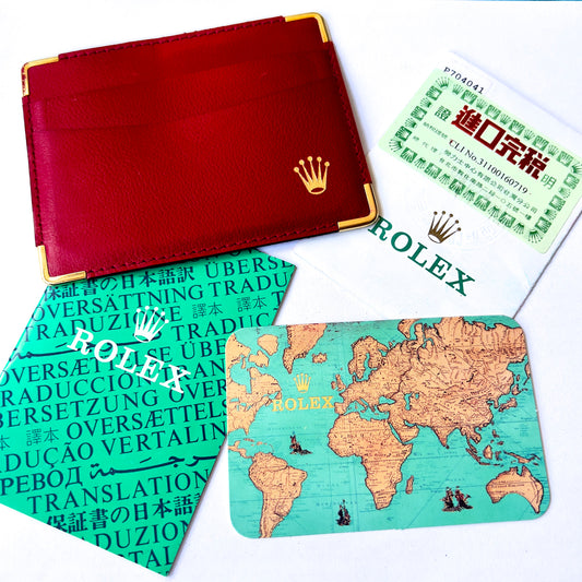 ROLEX Red Card Holder + Calendar 2000-2001 + Translation Manual/Pamphlet + Certificate
