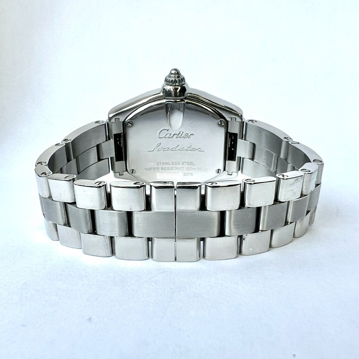 CARTIER ROADSTER Quartz 31mm Steel 2.2TCW Diamond Watch