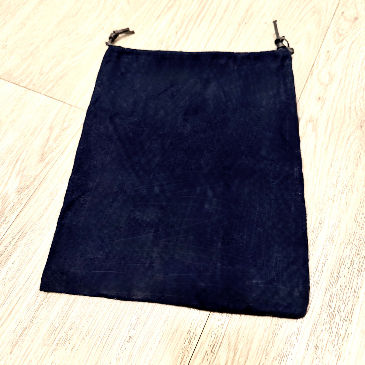 PRADA Soft 100% Cotton Flannel Navy Blue Drawstring Dust Bag 10x8.25”