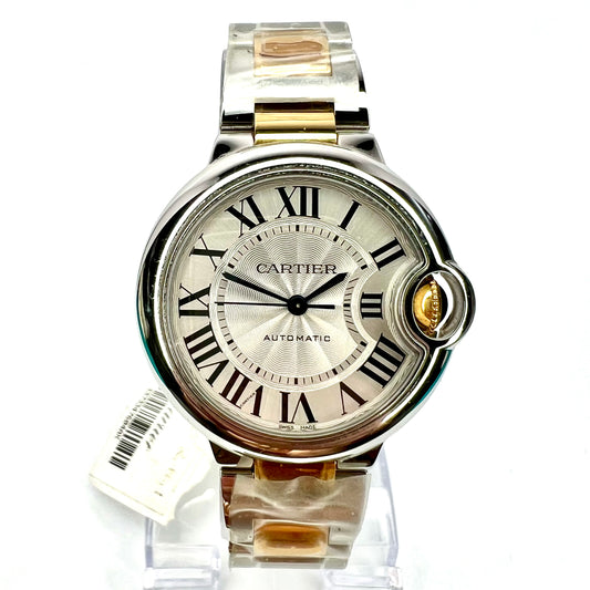 NEW CARTIER BALLON BLEU 33mm Automatic 2 Tone Watch