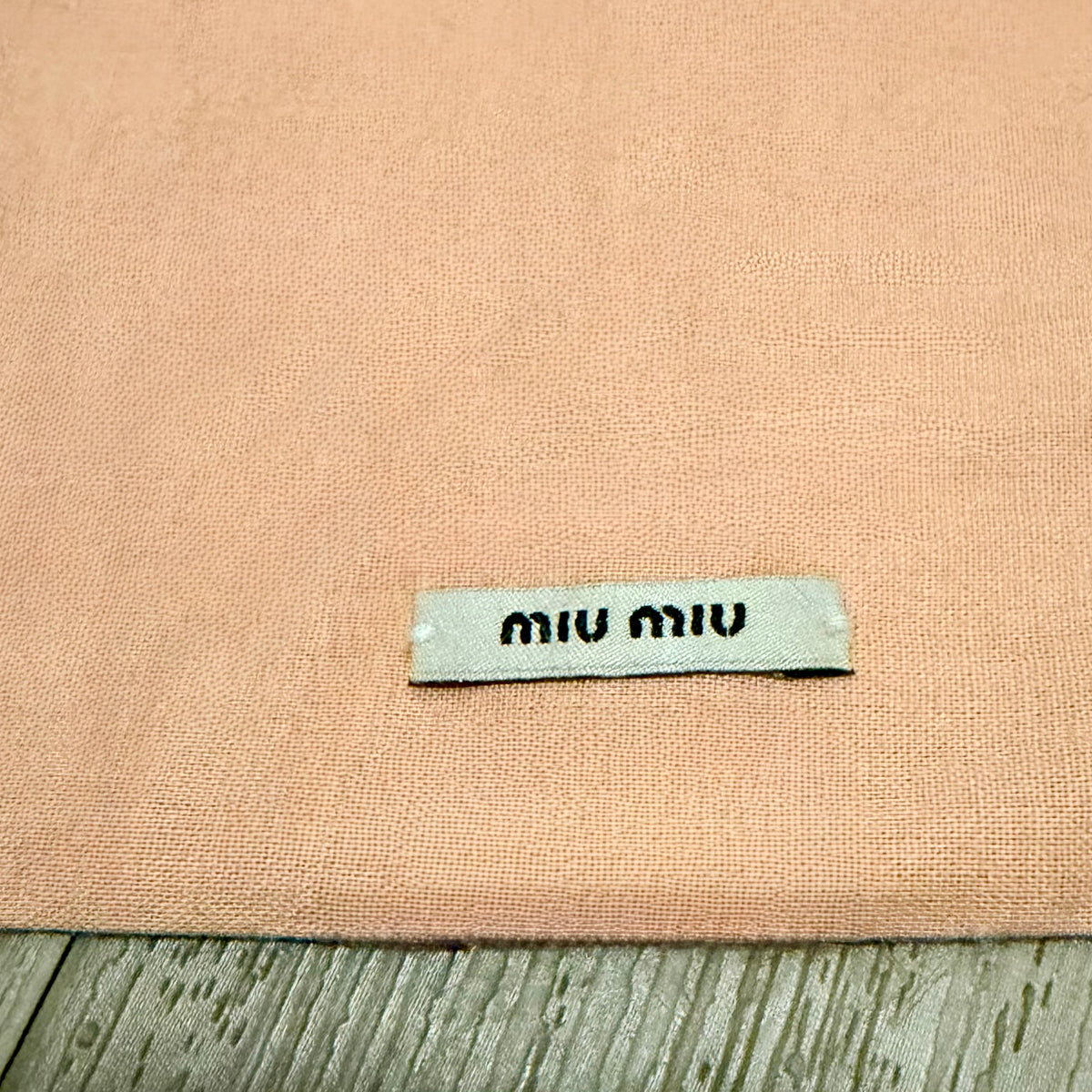 MIU MIU Tan Drawstring Cotton Dust Bag 21.25x16 inches