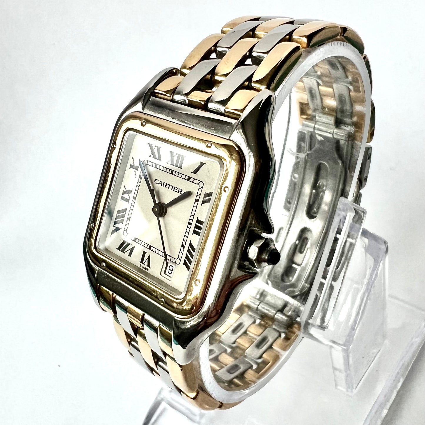 CARTIER PANTHERE Quartz 27mm 3 Row Gold Watch