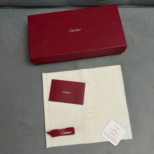 CARTIER Wallet Box 9.10x4.75x1.90 inches + Filled Certificate + Ribbon