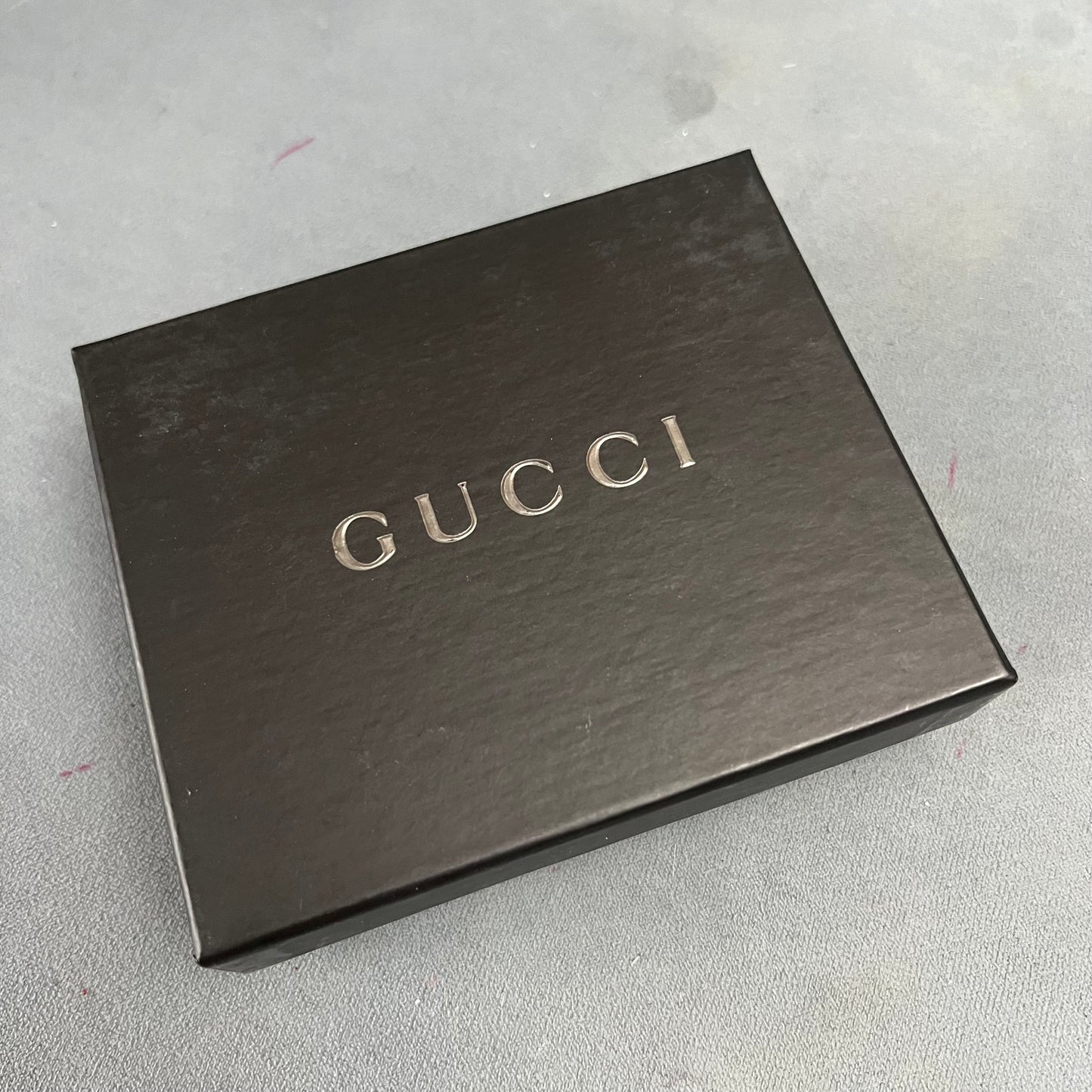 GUCCI Goods Box 5x4.20x1.5 inches + Tissue Paper + Ribbon + Filled Certificate