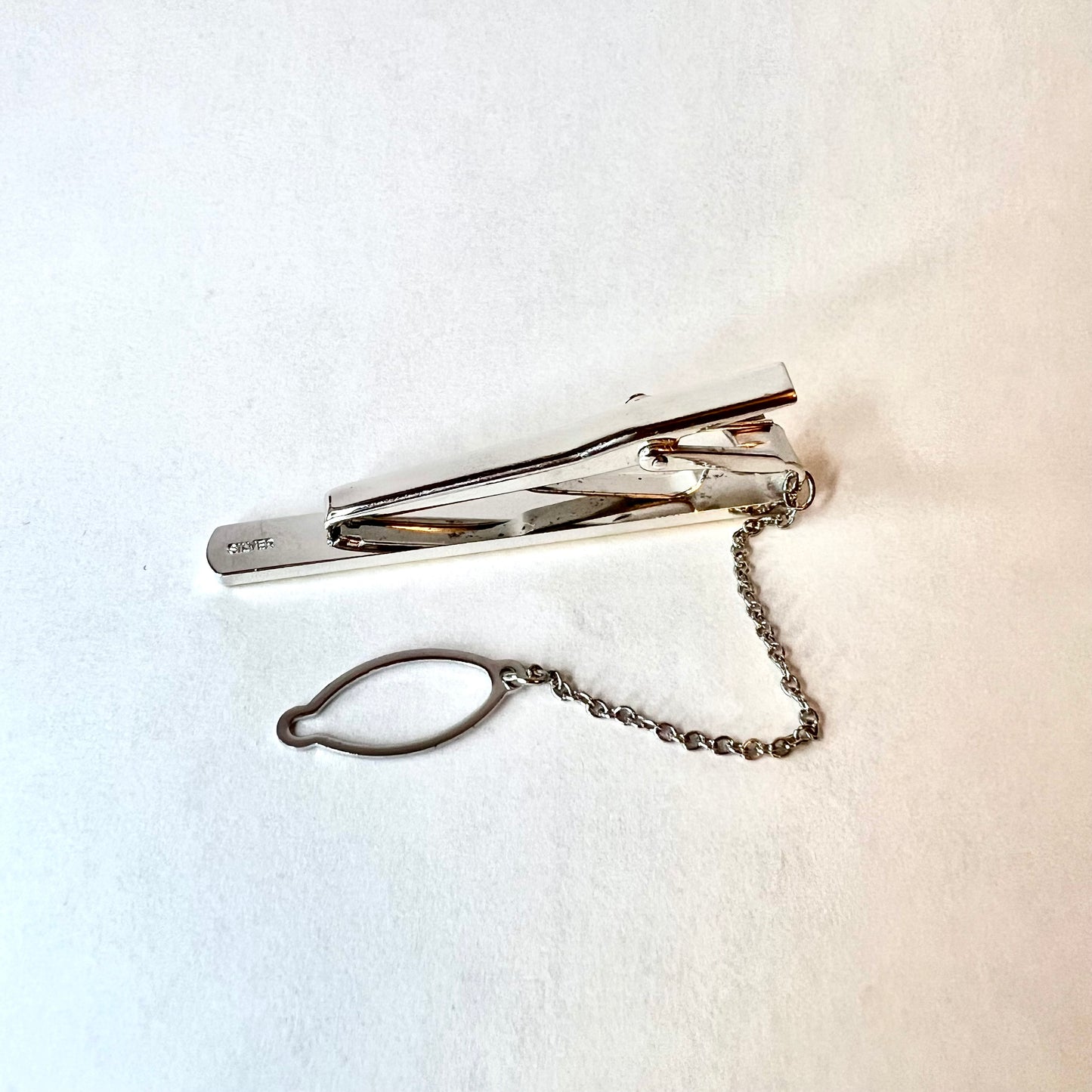 Sterling Silver CUFFLINKS and TIE BAR 20.35G