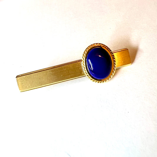 NORITAKE Gold Tone Genuine Lapis TIE BAR