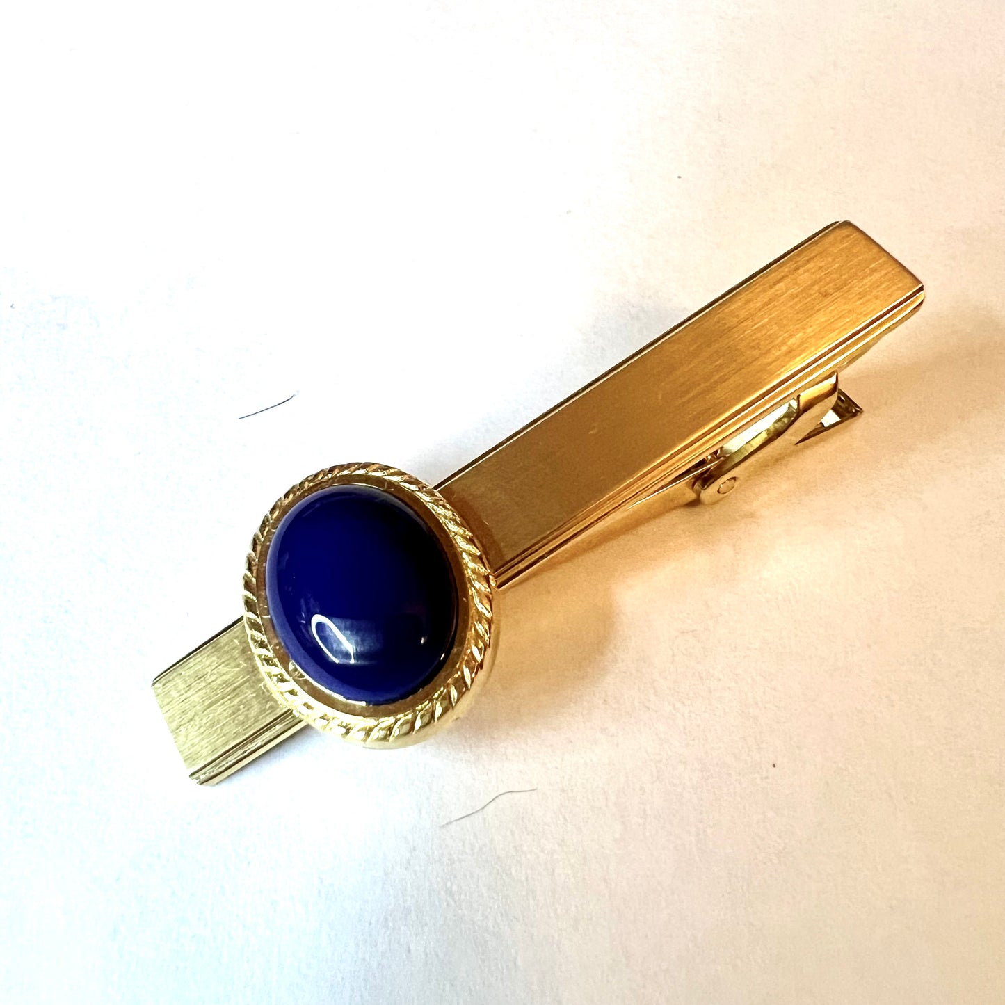 NORITAKE Gold Tone Genuine Lapis TIE BAR