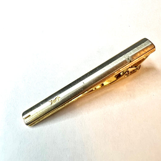 YVES SAINT LAURENT 2 Tone TIE BAR