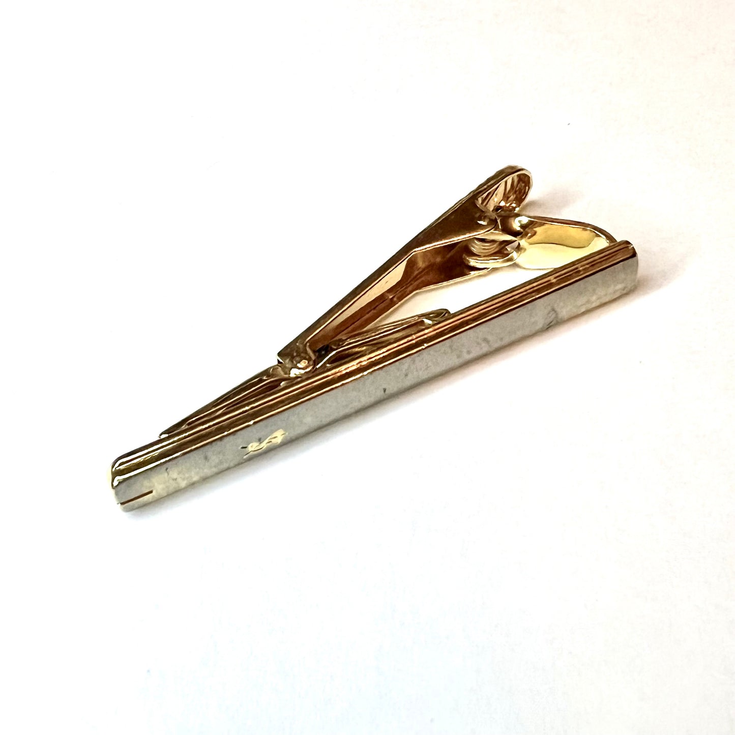 YVES SAINT LAURENT 2 Tone TIE BAR