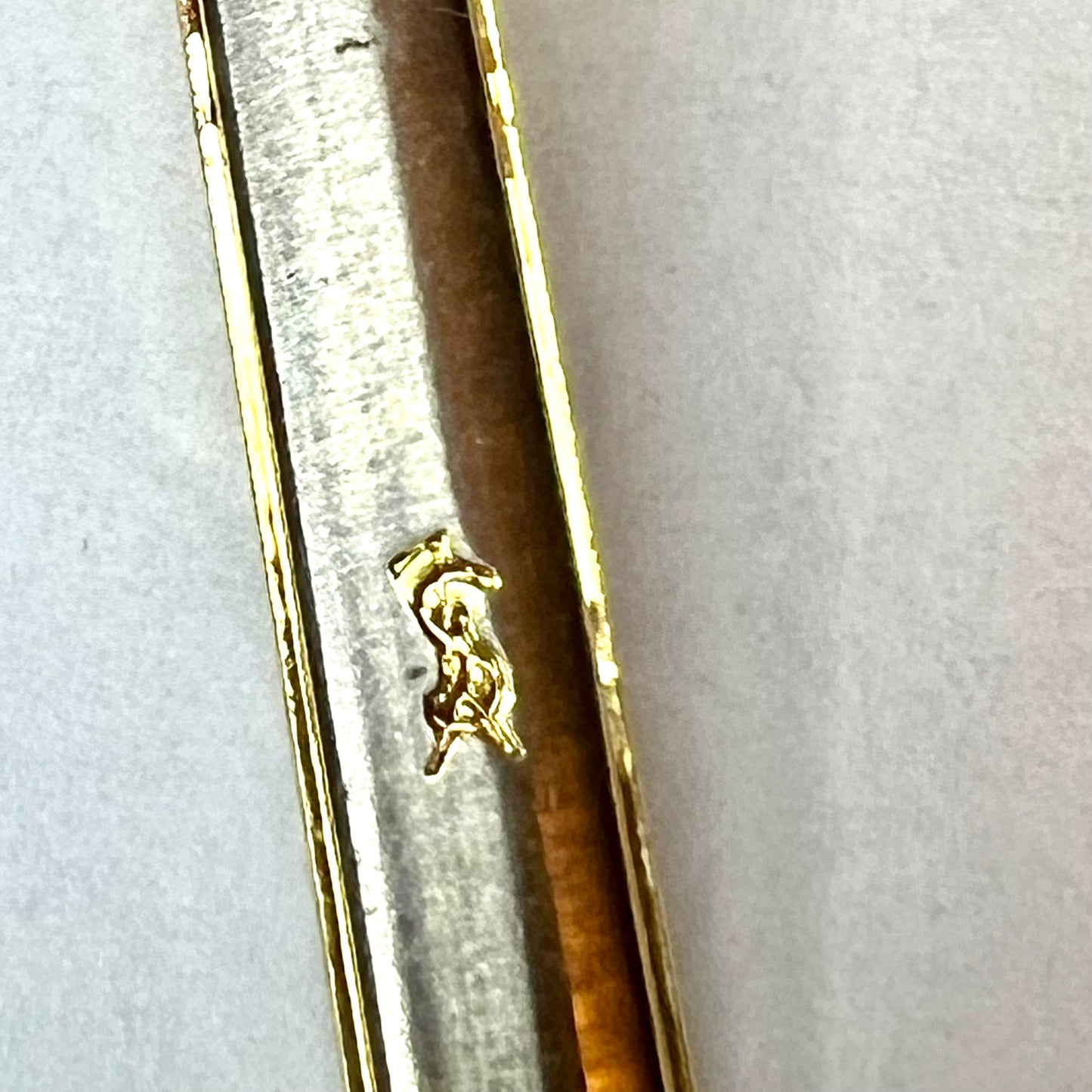 YVES SAINT LAURENT 2 Tone TIE BAR