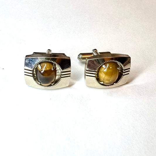 Tiger Eye Stainless Steel CUFFLINKS