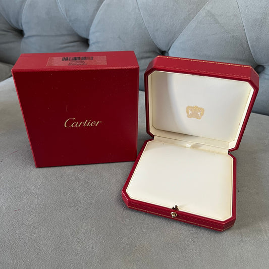 CARTIER Necklace/Chain Box + Outer Box 5.10x5.10x2 inches