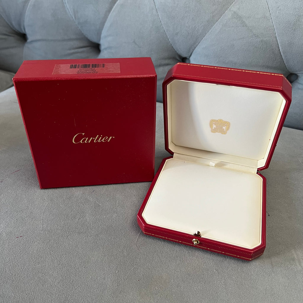 CARTIER Pendant & Chain shops Box + Outer Box 5.25x5.25x2 inches