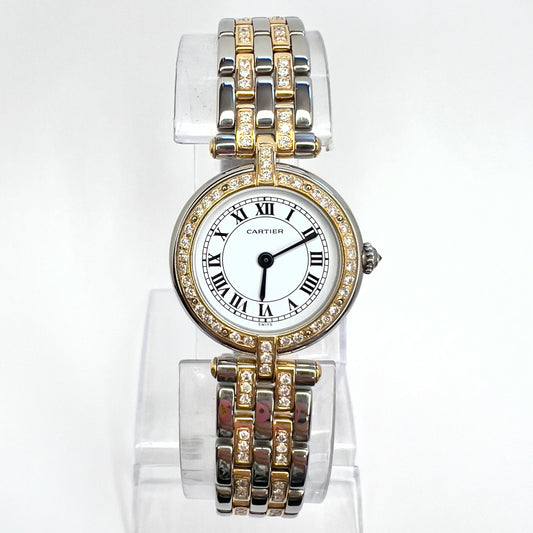 CARTIER PANTHERE VENDOME 24mm 2 Row Gold 0.80TCW Diamond Watch