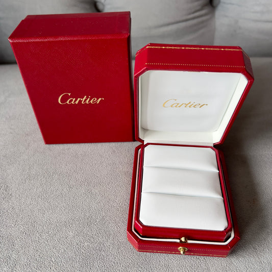 CARTIER Double Alliance Ring Box + Outer Box 4.5x3.60x2 inches