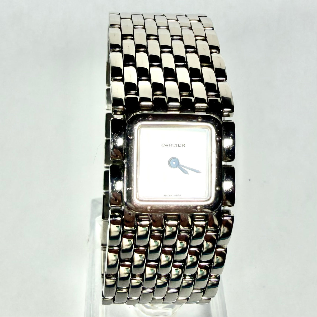 CARTIER Panthere RUBAN Quartz 21.5mm Steel Mirror Dial Watch