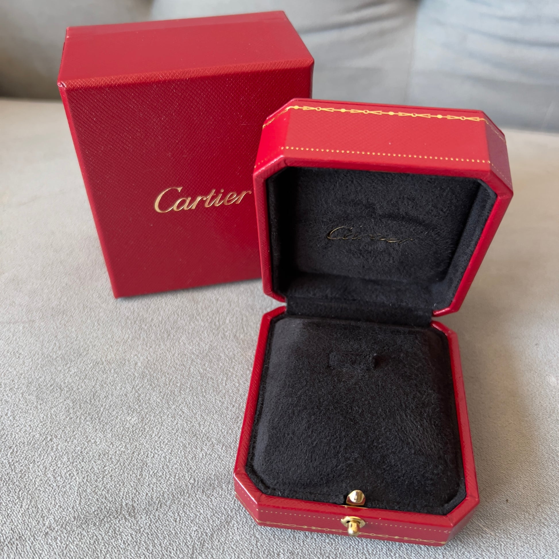 CARTIER Pendant Box + Outer Box 3.60x3.10x2 inches