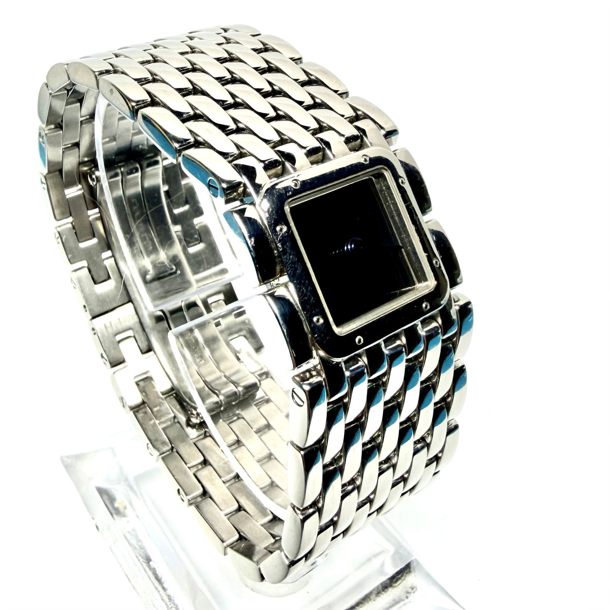 CARTIER Panthere RUBAN Quartz 21.5mm Steel Mirror Dial Watch
