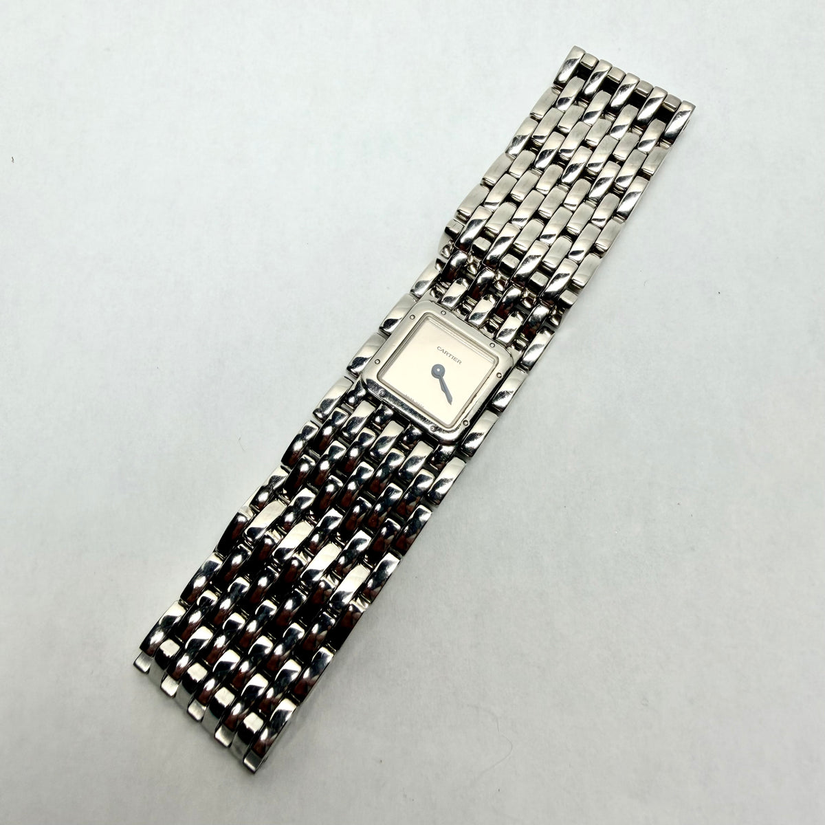 CARTIER Panthere RUBAN Quartz 21.5mm Steel Mirror Dial Watch
