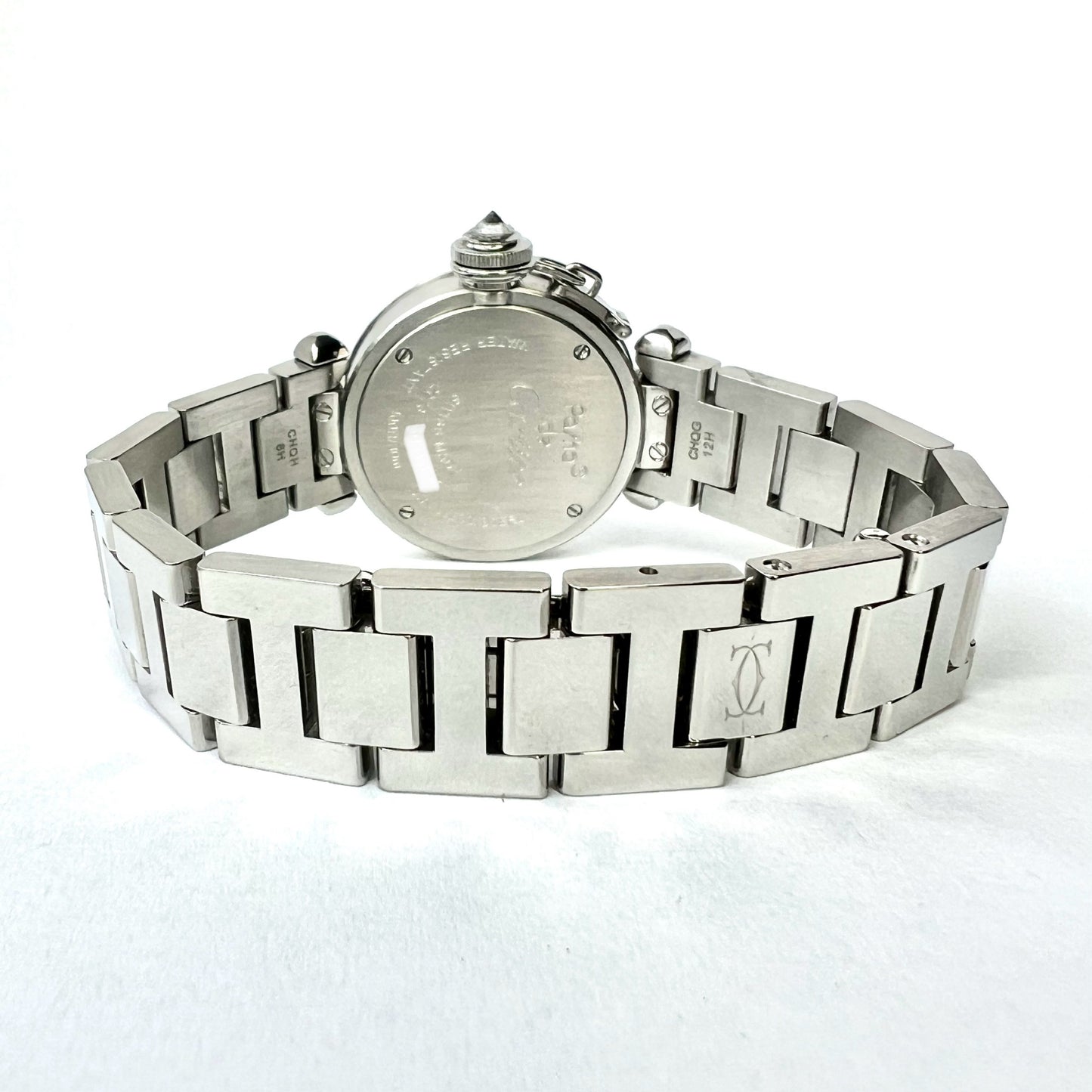 CARTIER PASHA Quartz 26mm Steel 2.3TCW DIAMOND Watch