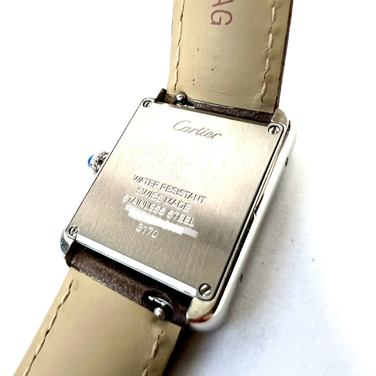 CARTIER TANK SOLO 24mm Steel Watch 0.62TCW Diamonds