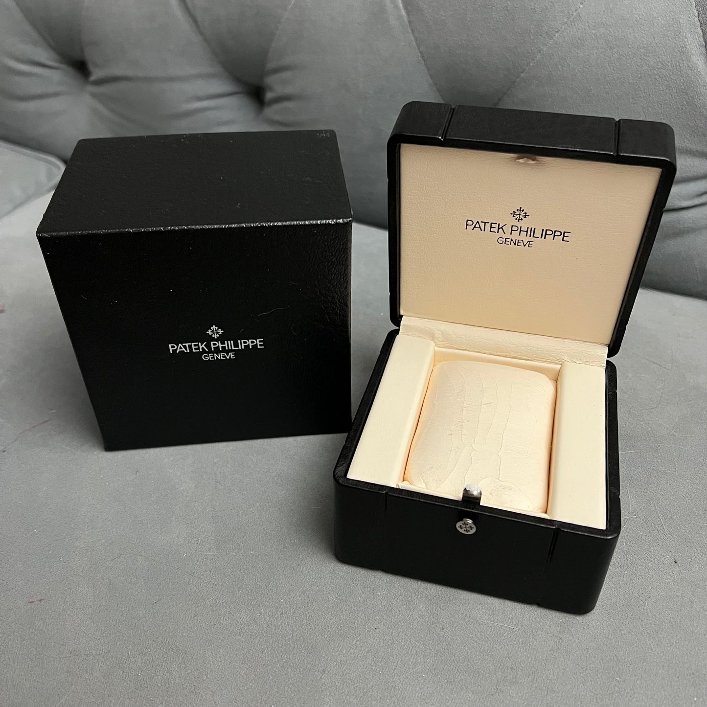 PATEK PHILIPPE Black Box + Outer Box 4.60x4.60x3.5 inches