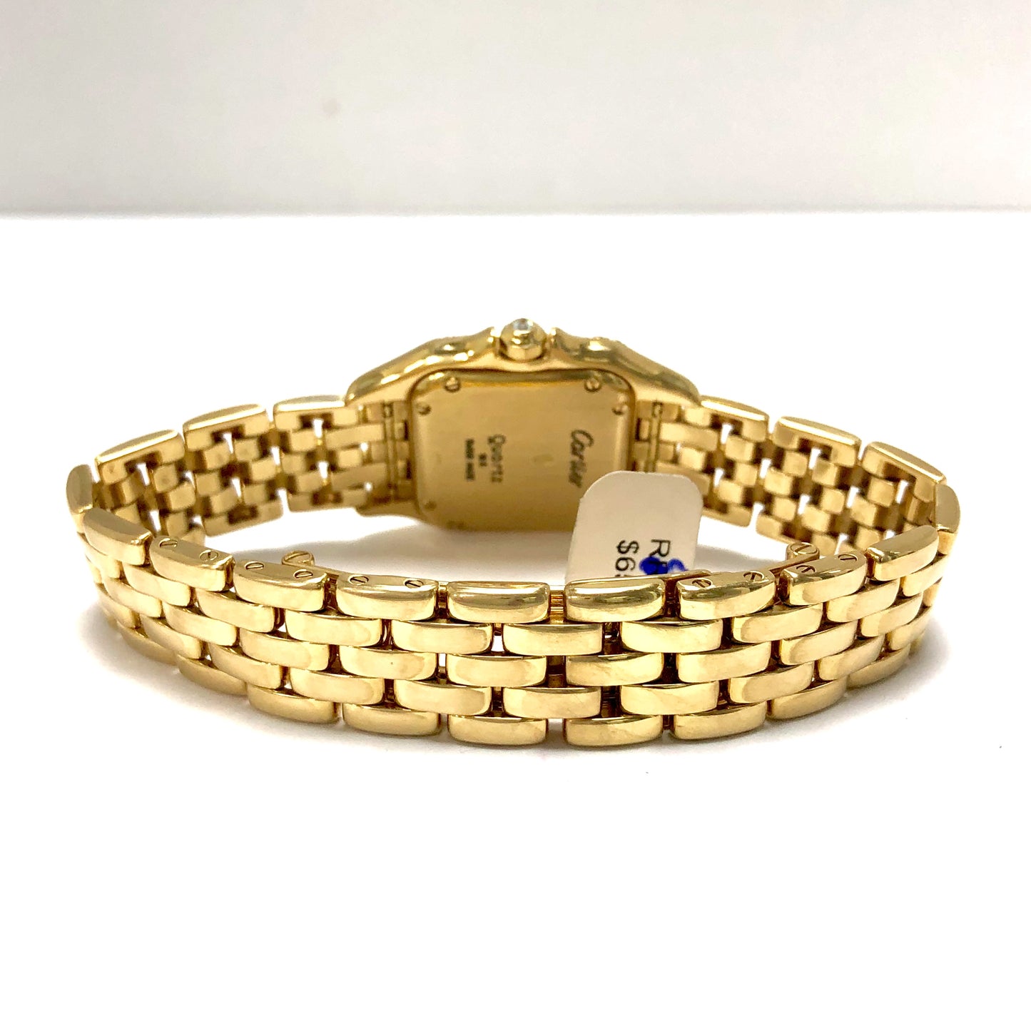 CARTIER PANTHERE Quartz 23mm 18K Yellow Gold ~1TCW Diamond Watch Factory Diamond Dial