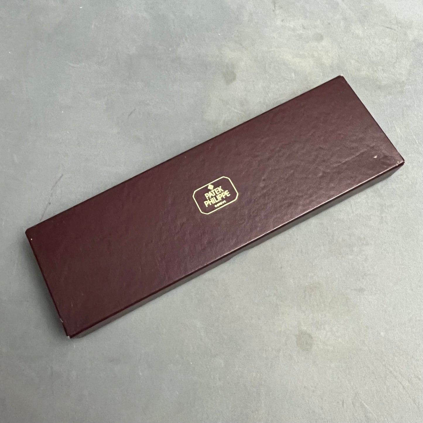 PATEK PHILIPPE Burgundy Box + Outer Box 10.60x3.30x1.25 inches