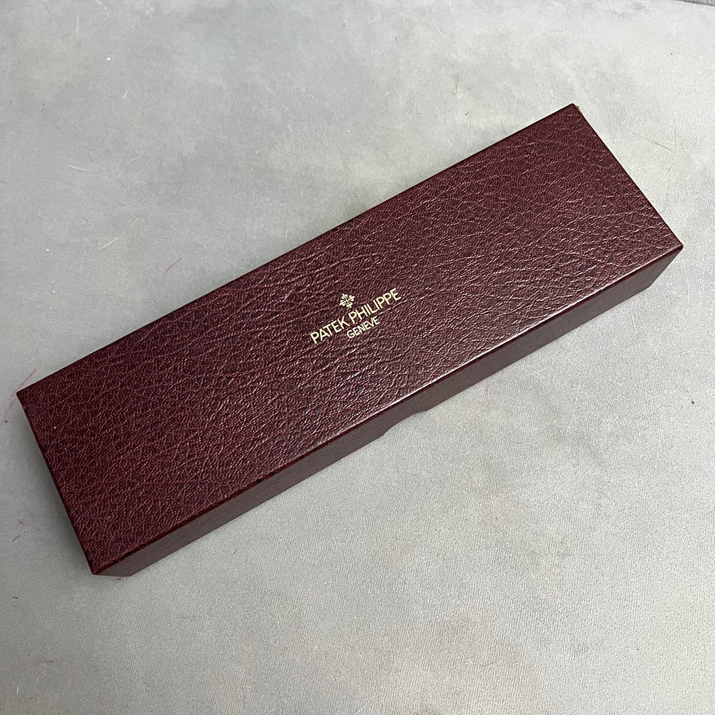 PATEK PHILIPPE Burgundy Box + Outer Box 10.30x3.10x1.75 inches