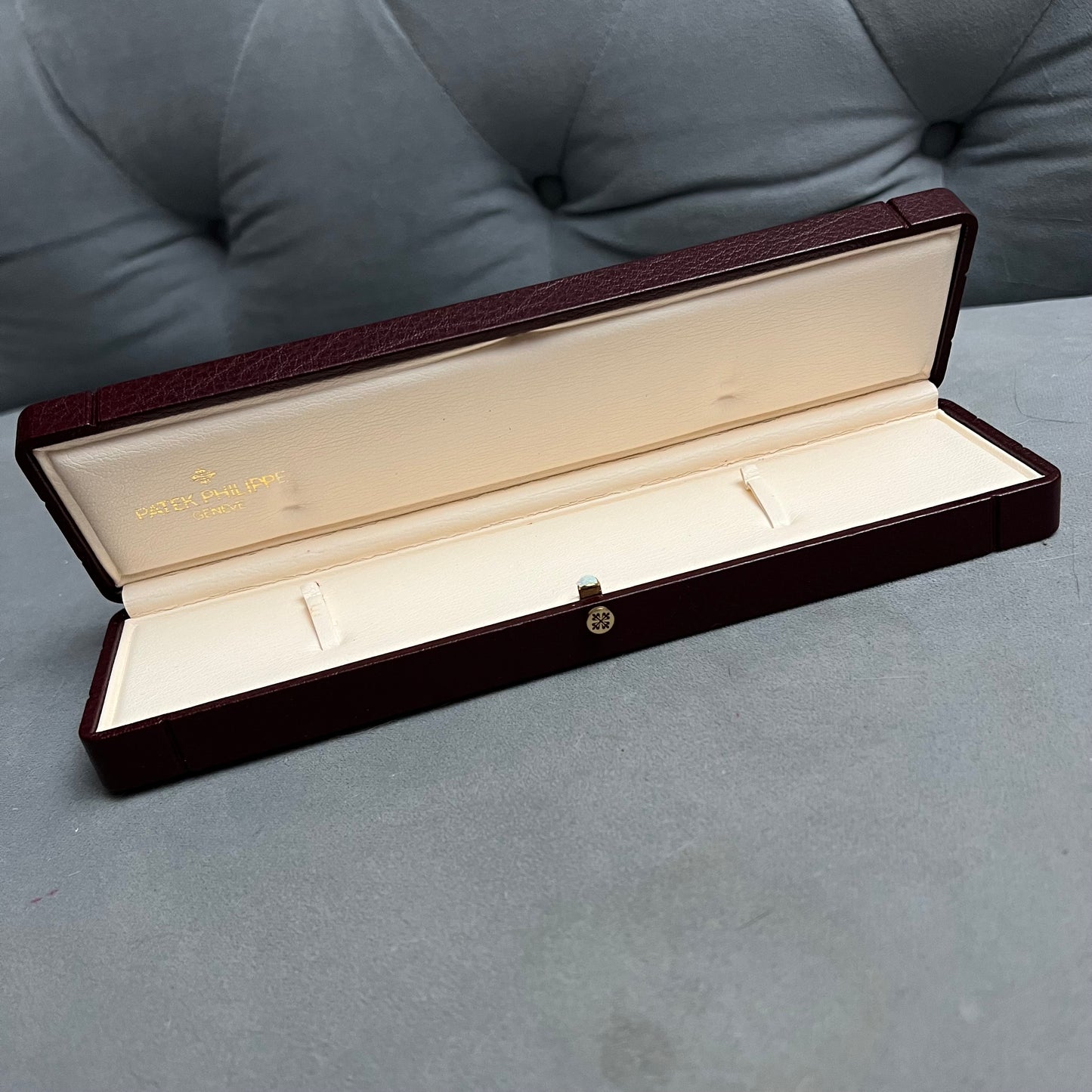 PATEK PHILIPPE Burgundy Box + Outer Box 10.30x3.10x1.75 inches