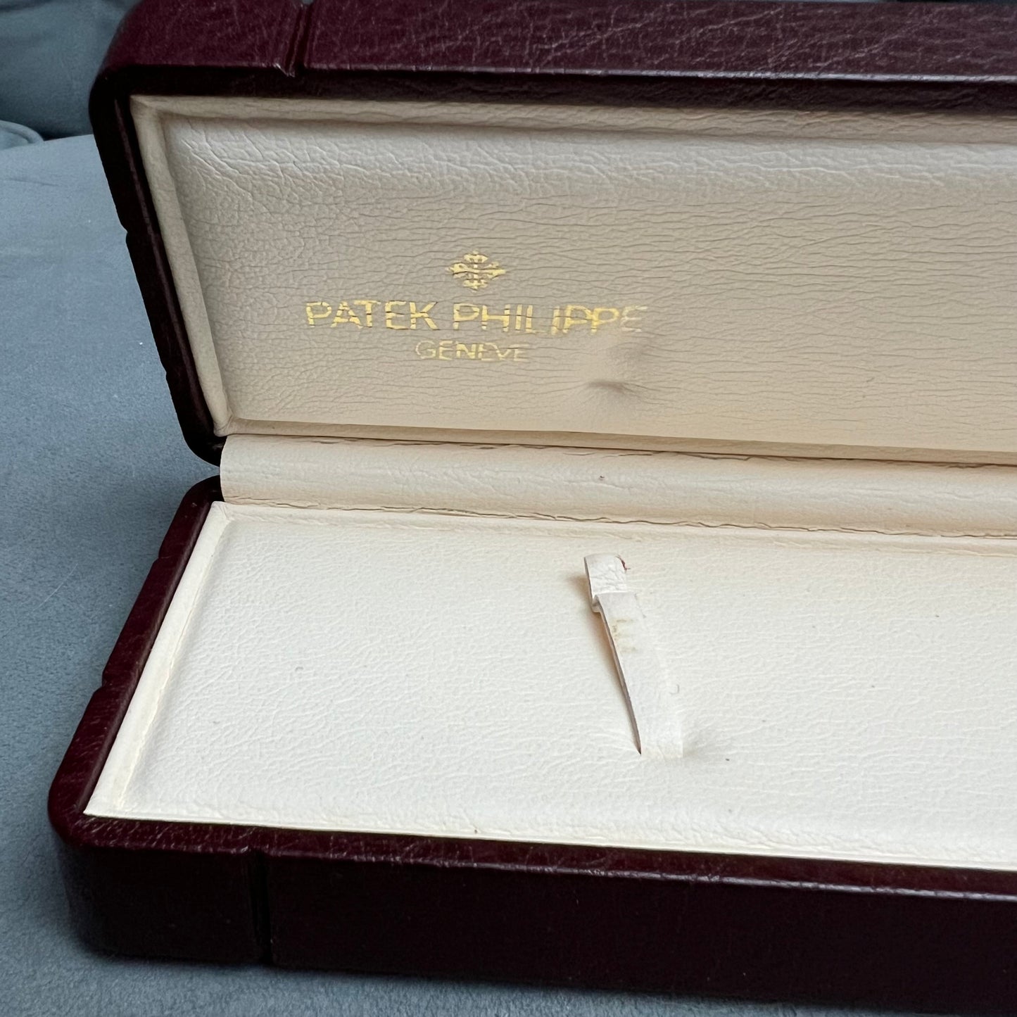 PATEK PHILIPPE Burgundy Box + Outer Box 10.30x3.10x1.75 inches