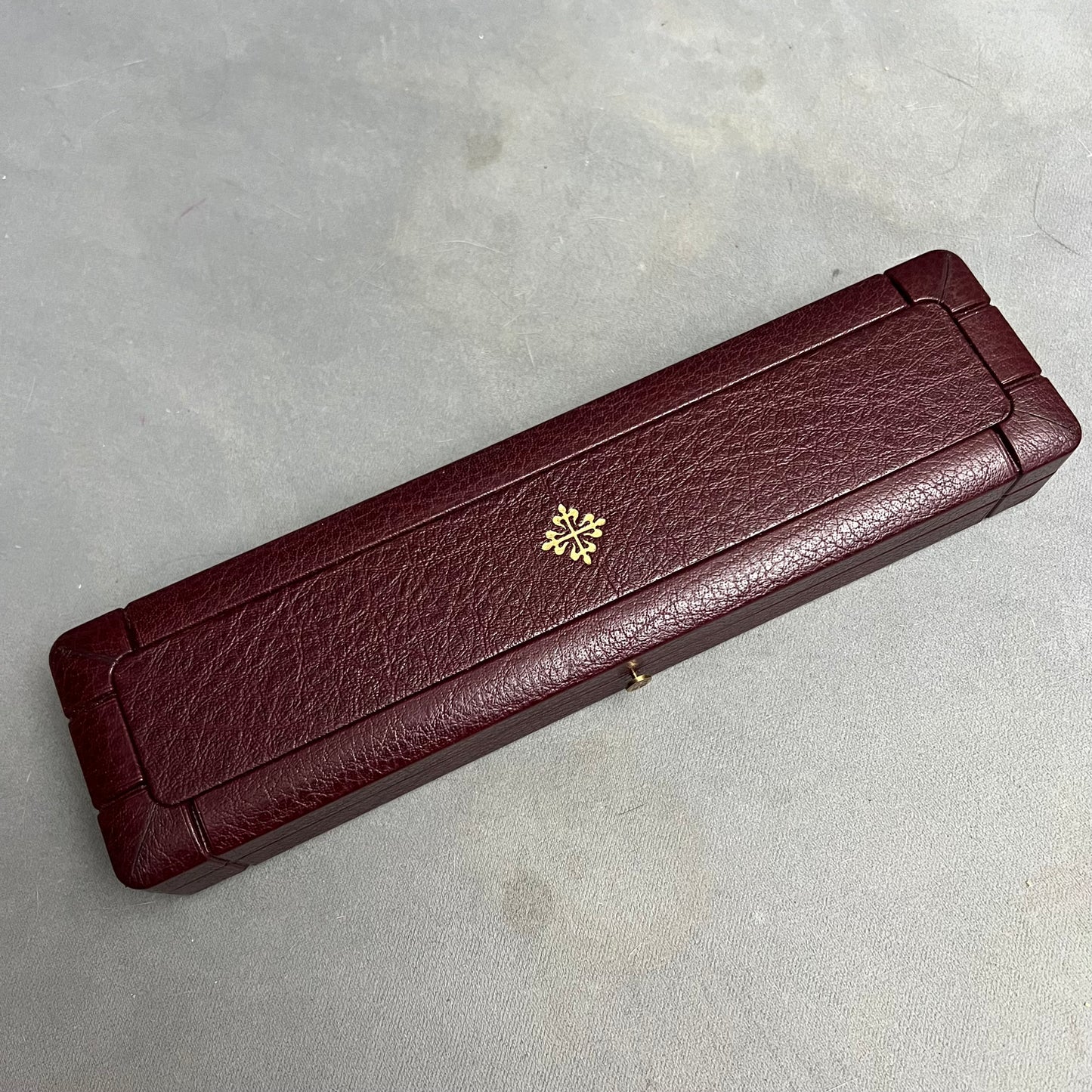 PATEK PHILIPPE Burgundy Box + Outer Box 10.30x3.10x1.75 inches