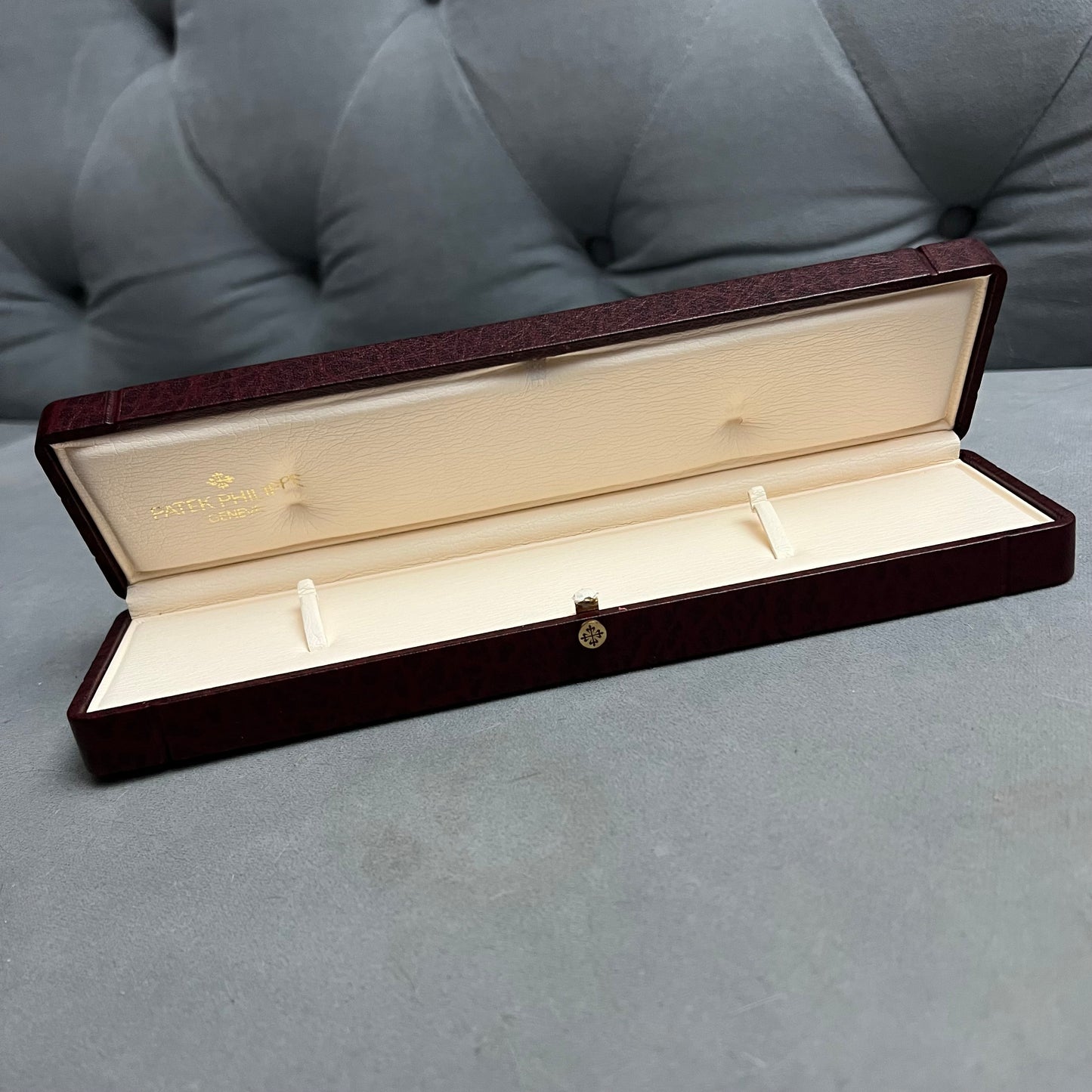 PATEK PHILIPPE Burgundy Box + Outer Box 10.30x3.10x1.75 inches