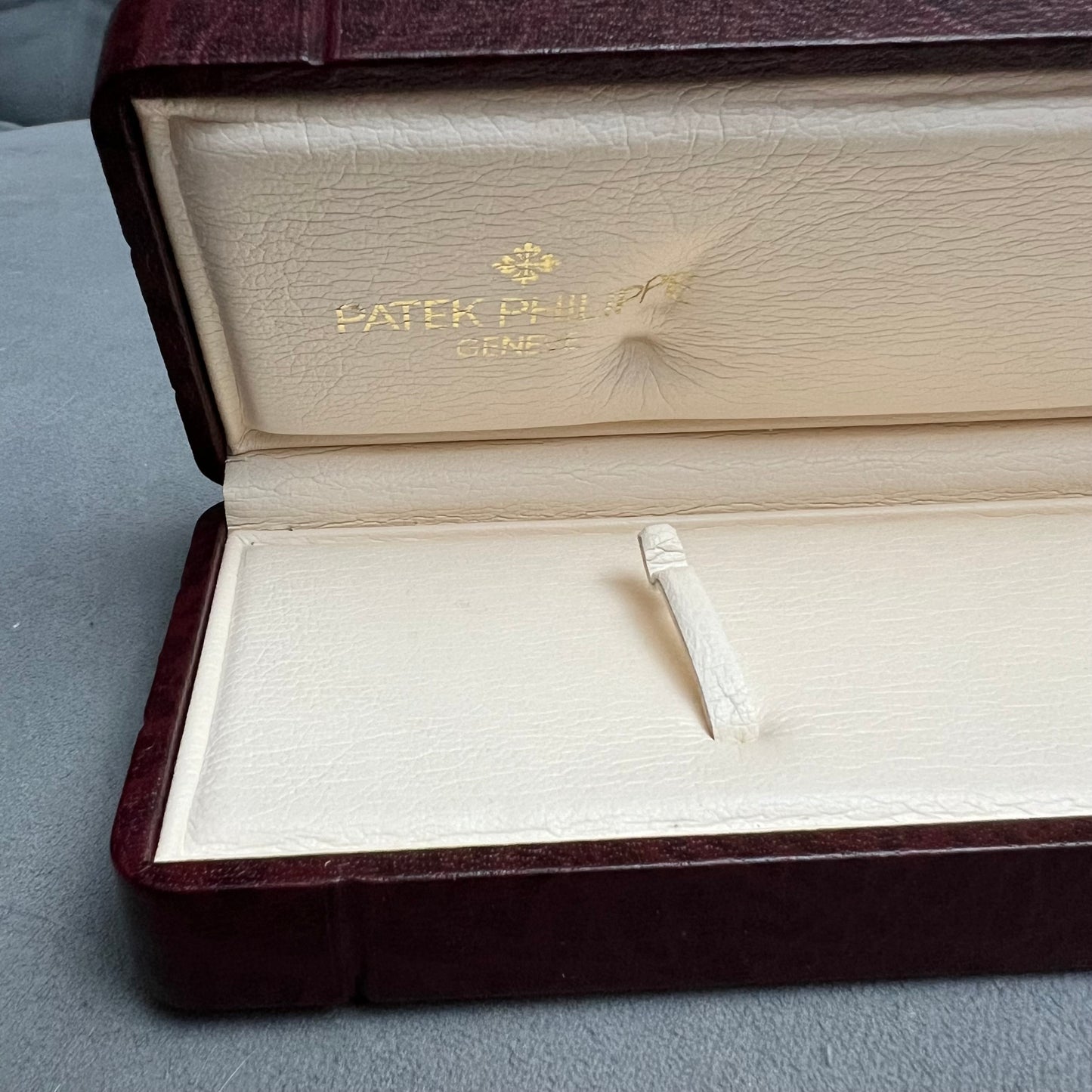 PATEK PHILIPPE Burgundy Box + Outer Box 10.30x3.10x1.75 inches