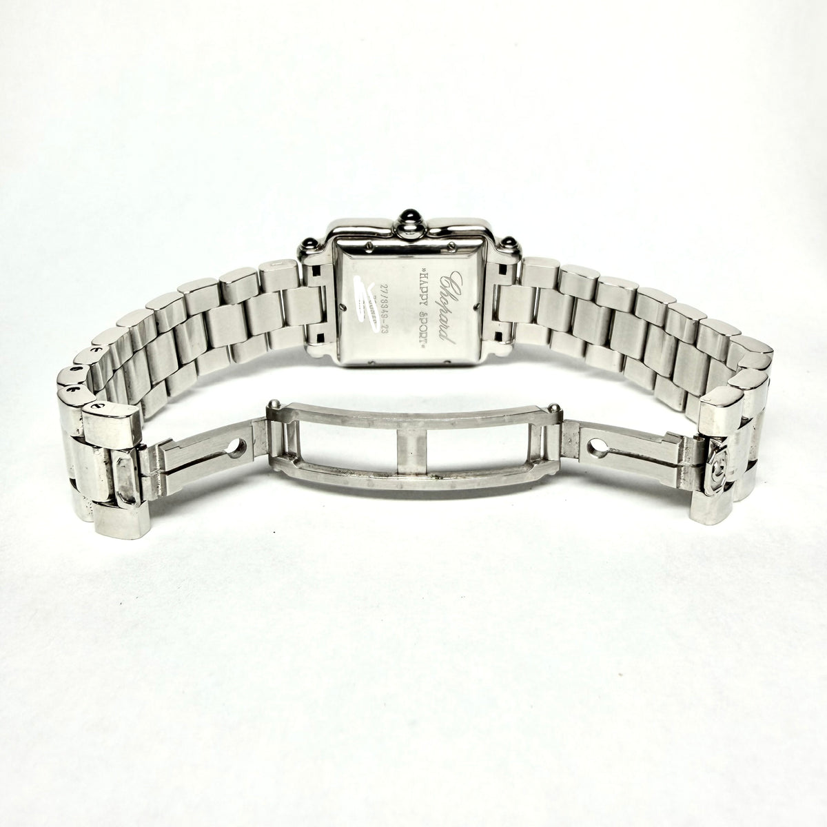 CHOPARD HAPPY SPORT Quartz 27mm Steel 7 Floating DIAMOND Watch White Dial