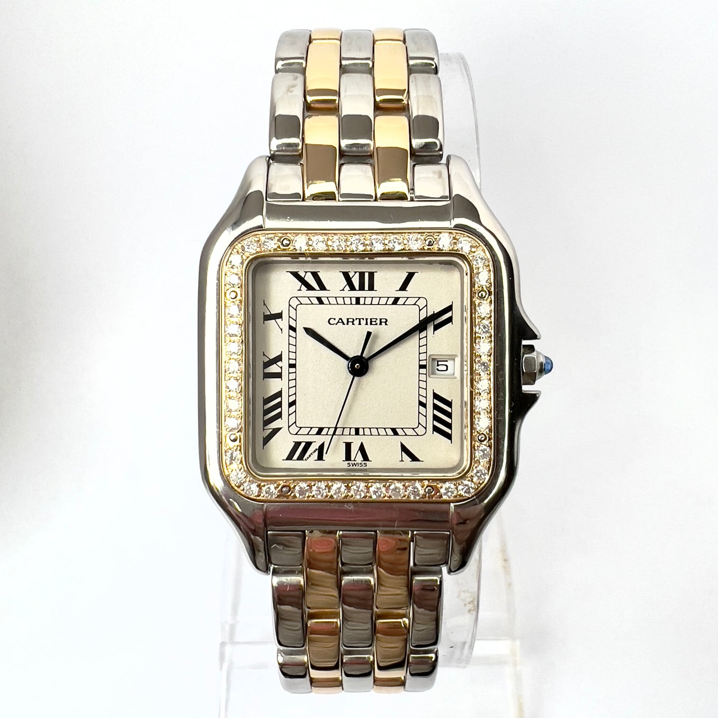 CARTIER PANTHERE Quartz 29mm 2 Row Gold 0.55TCW DIAMOND Watch