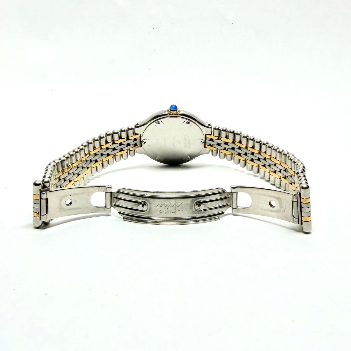 CARTIER MUST 21 Quartz 28mm 2 Tone Watch Cream Dial