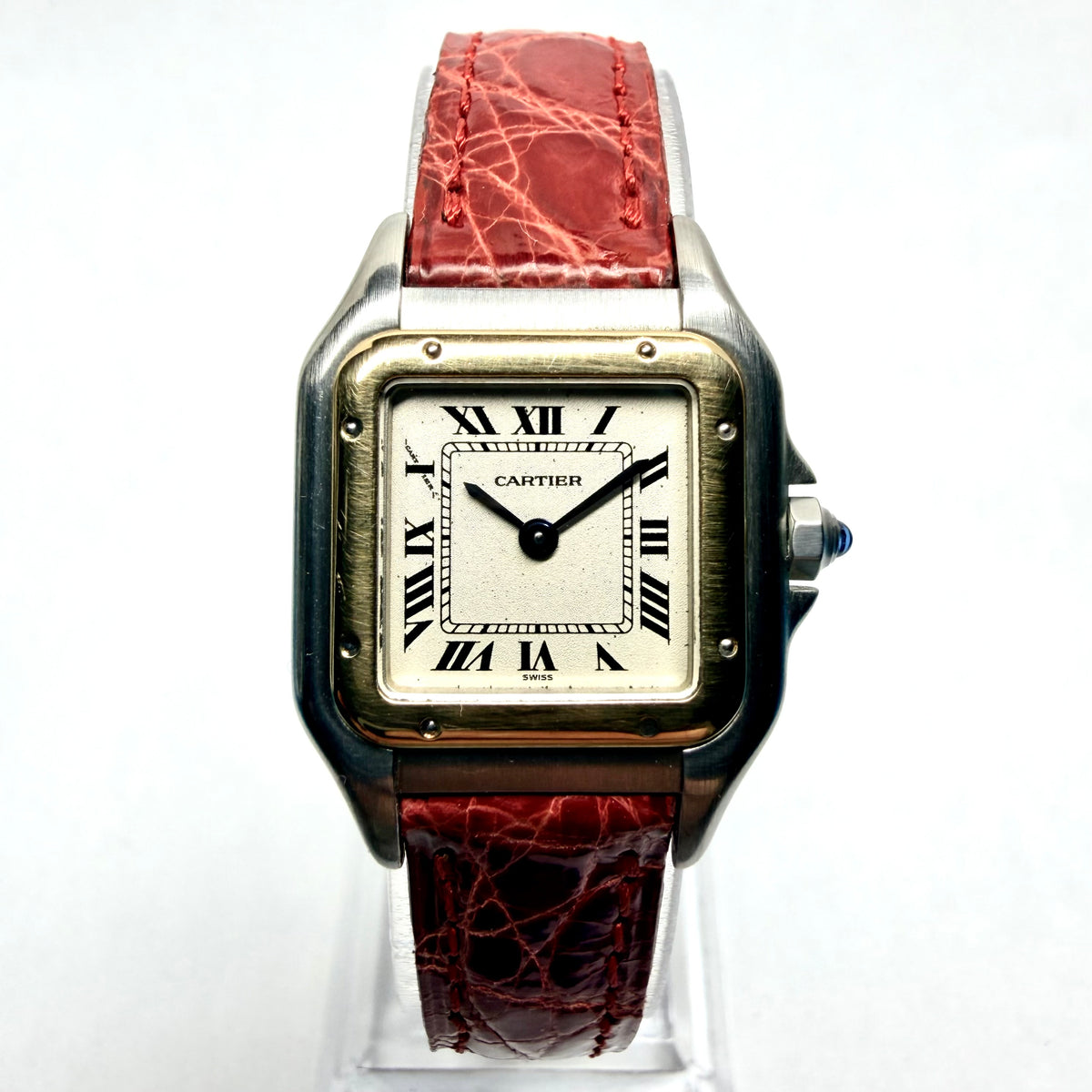 CARTIER PANTHERE 23mm Quartz 2 Tone Watch Cream Dial