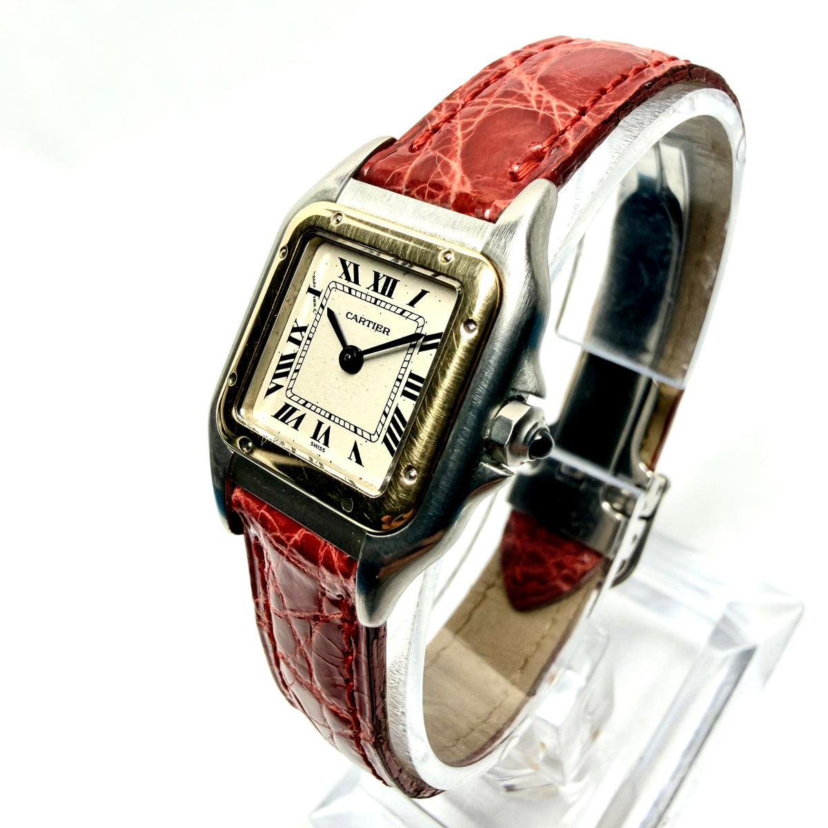 CARTIER PANTHERE 23mm Quartz 2 Tone Watch Cream Dial