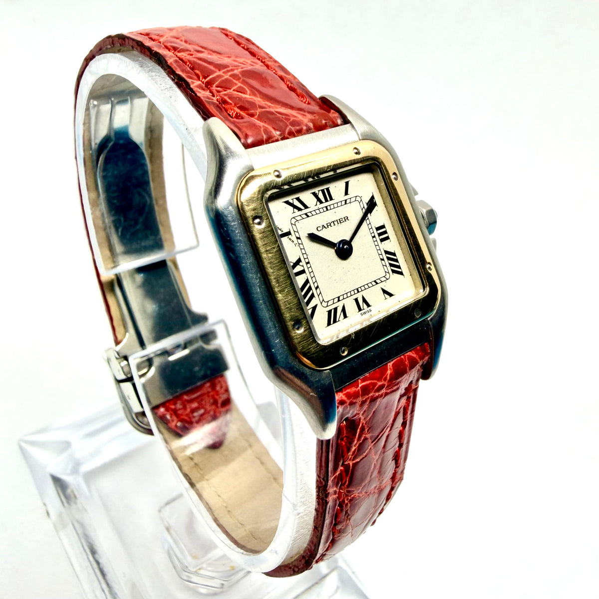 CARTIER PANTHERE 23mm Quartz 2 Tone Watch Cream Dial