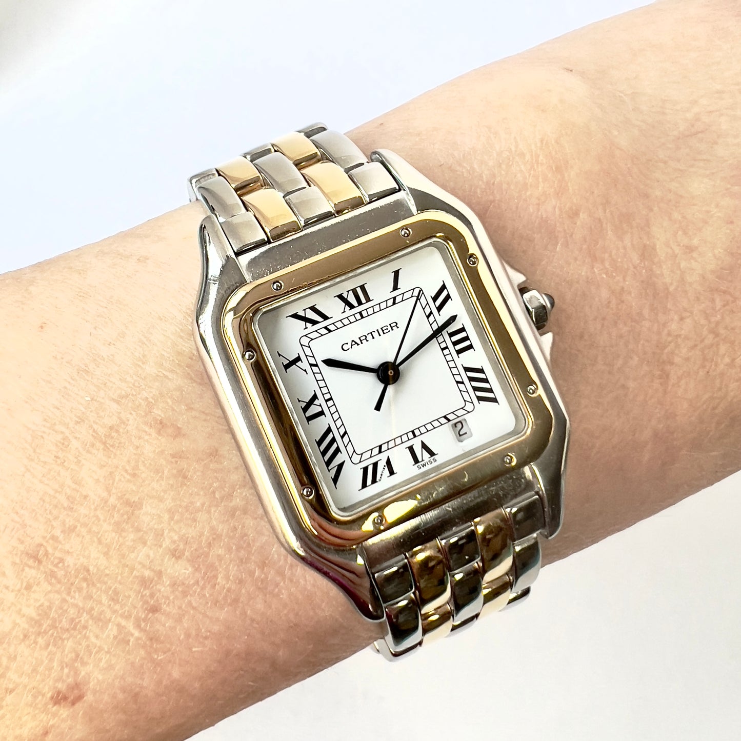 CARTIER PANTHERE Quartz 27mm 2 Row Gold Watch