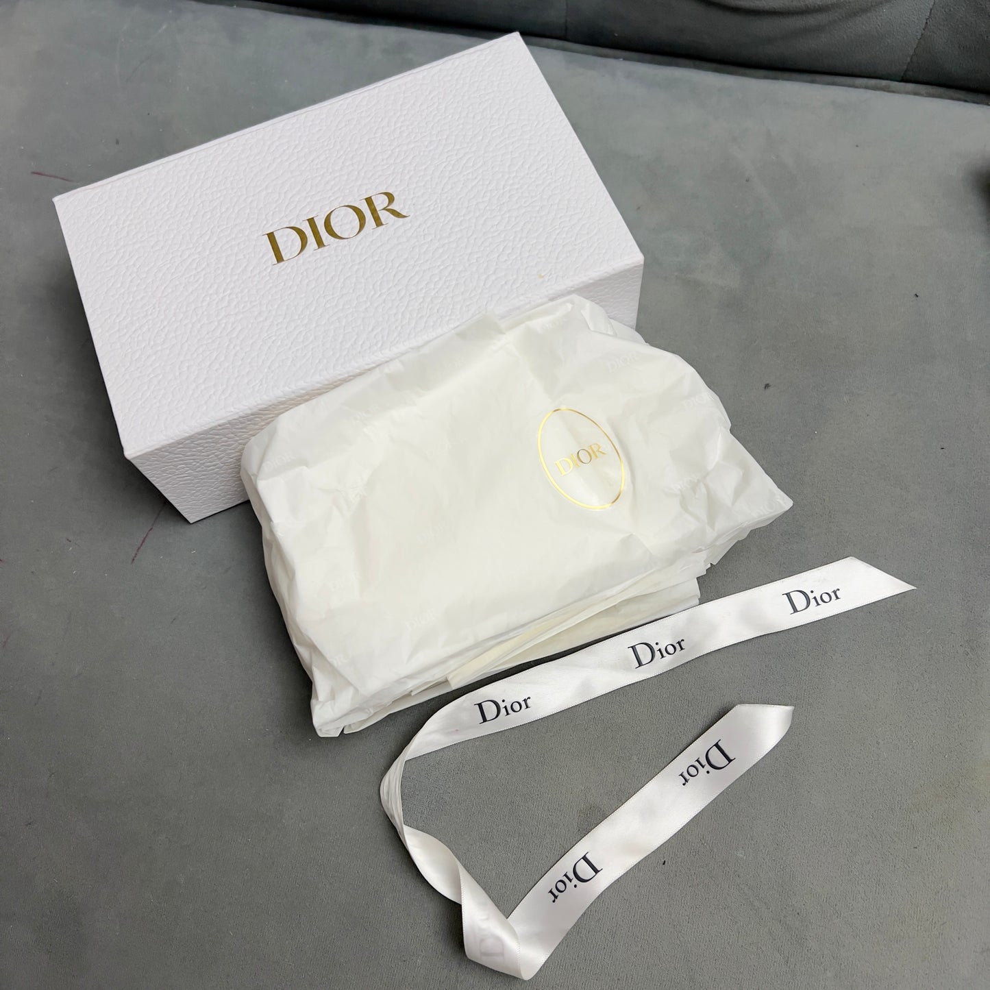 DIOR Goods Box 8.25x5.10x2.75 inches + Wrapping Paper + Ribbon