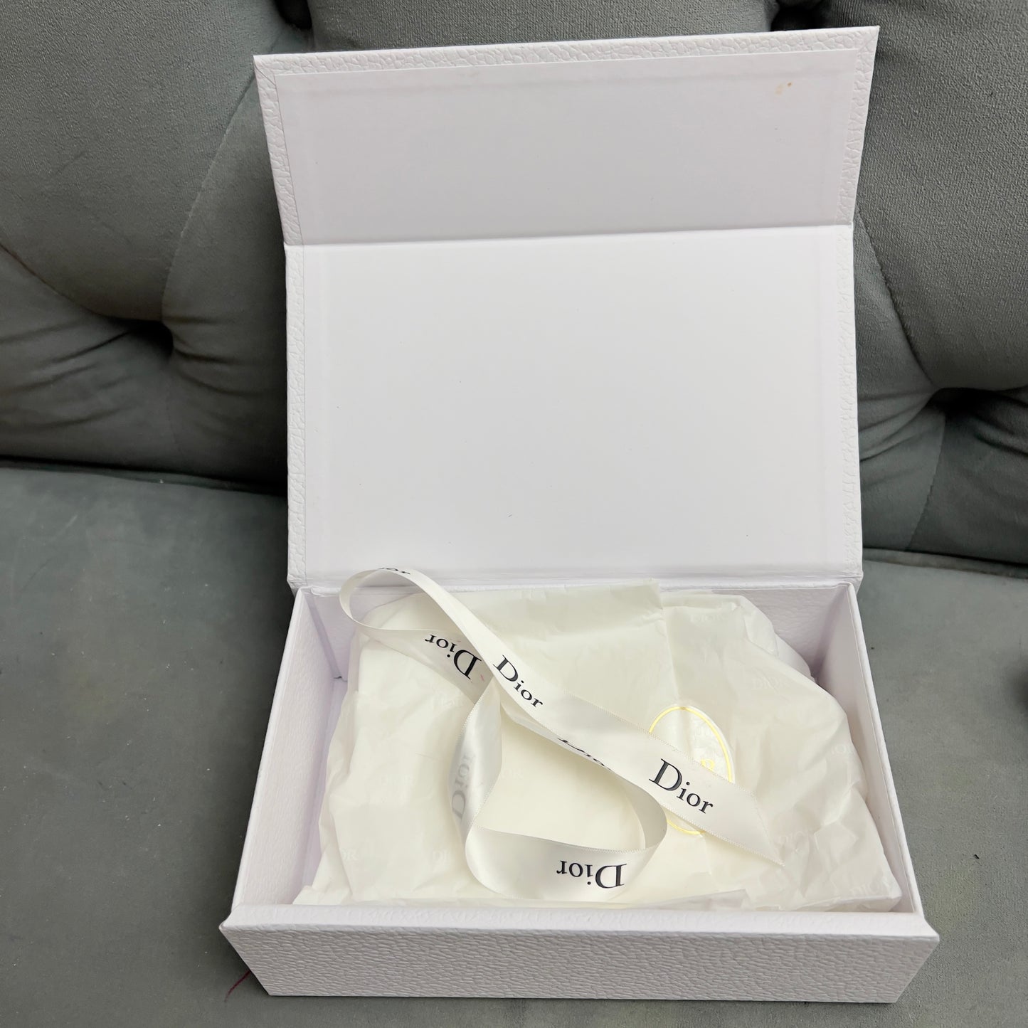 DIOR Goods Box 8.25x5.10x2.75 inches + Wrapping Paper + Ribbon