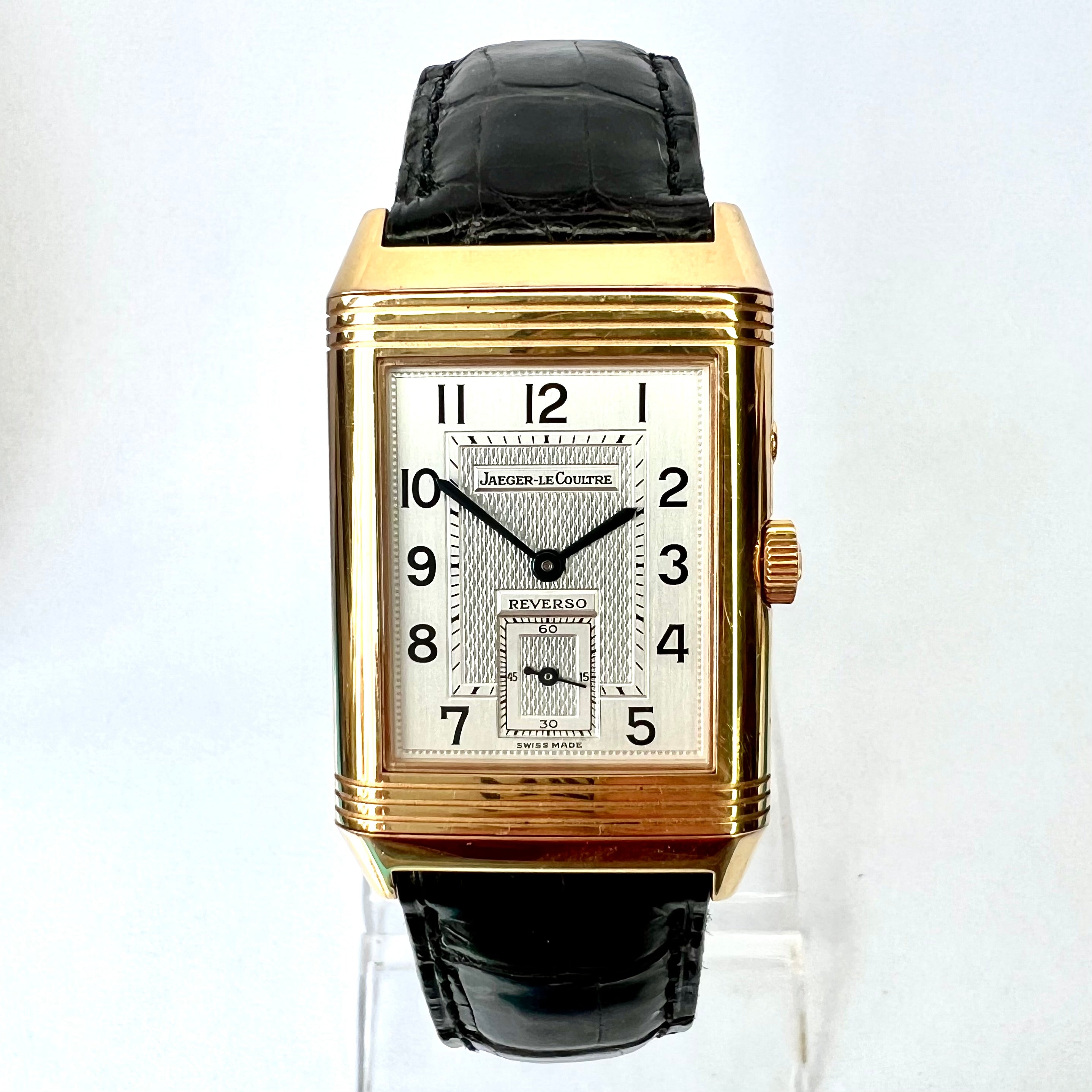 Jaeger LeCoultre REVERSO Night Day 18K Rose Gold Watch NATILUXIA