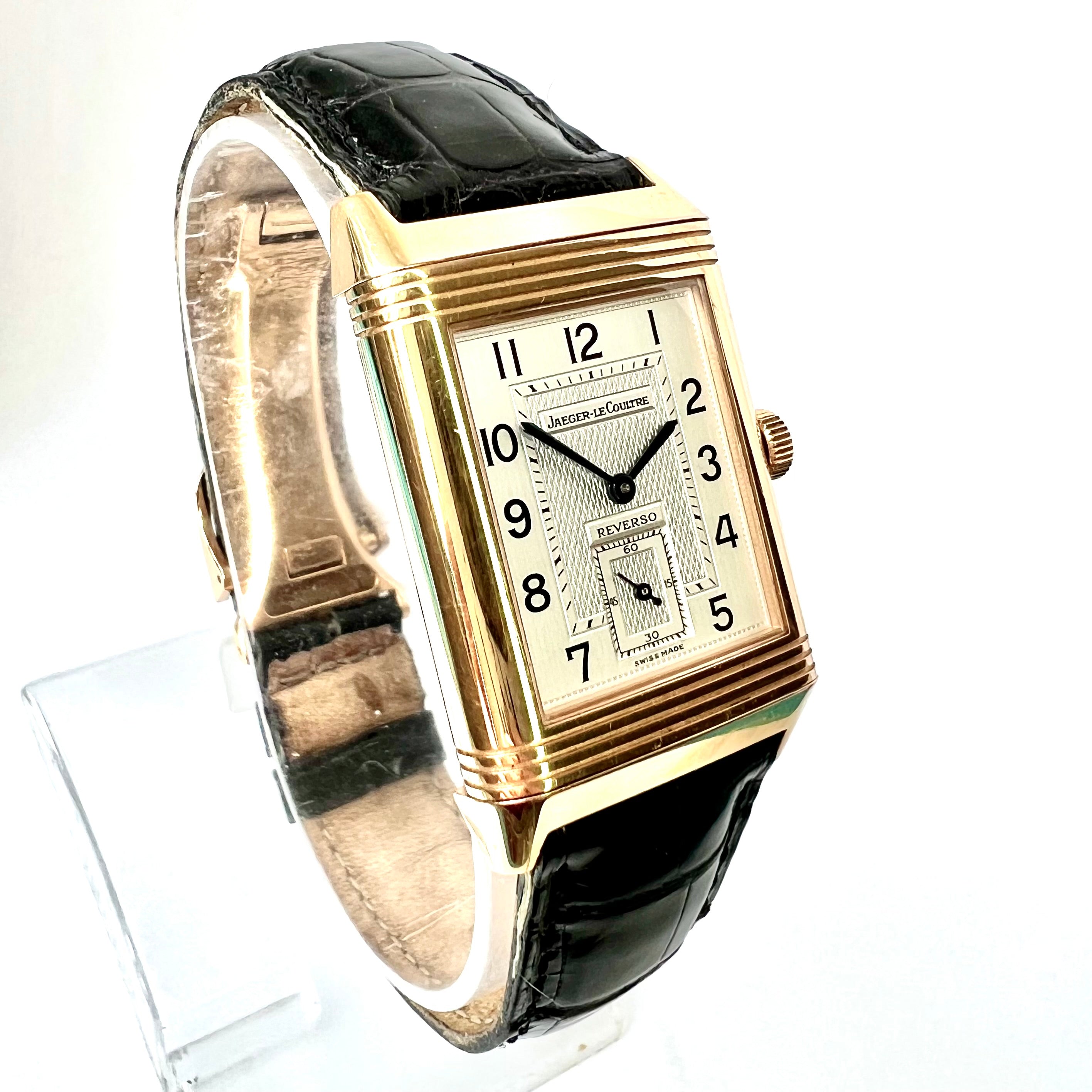 Jaeger LeCoultre REVERSO Night Day 18K Rose Gold Watch NATILUXIA