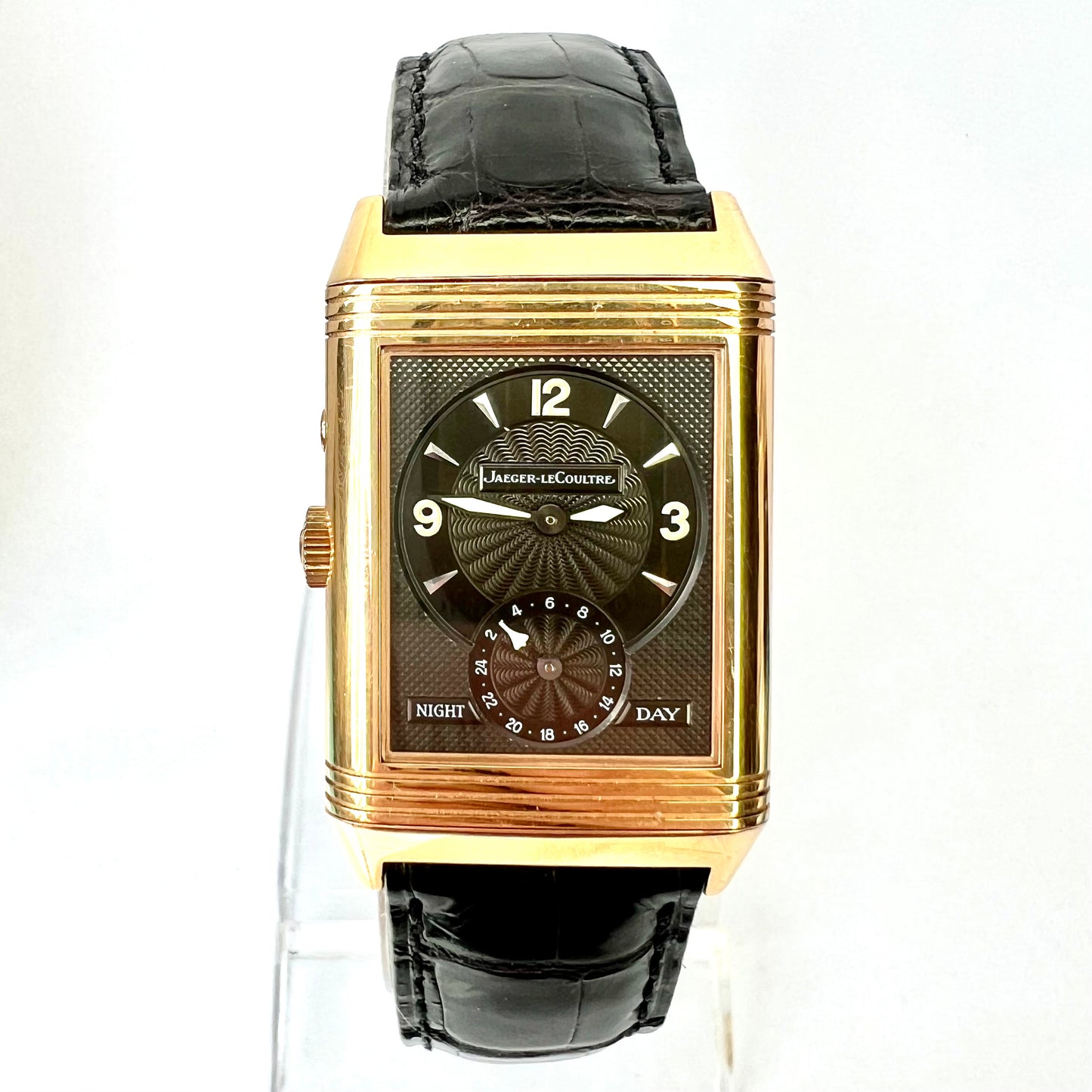 Jaeger LeCoultre REVERSO Night-Day 18K Rose Gold Watch