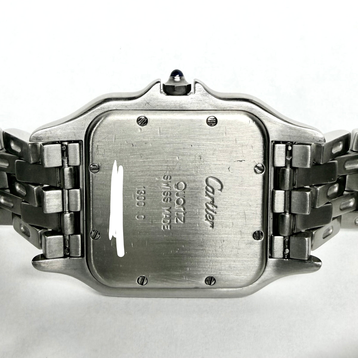 CARTIER PANTHERE Quartz 29mm Steel 0.55TCW Diamond Watch Cream Dial