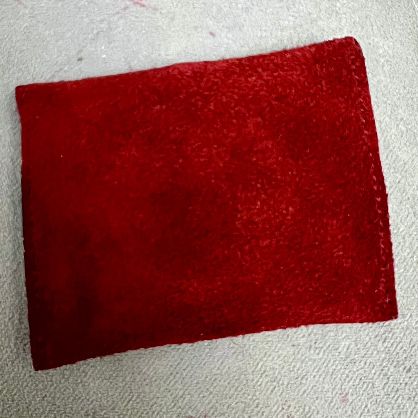 CARTIER Red Genuine Red Leather Pouch 3.25x2.5 inches