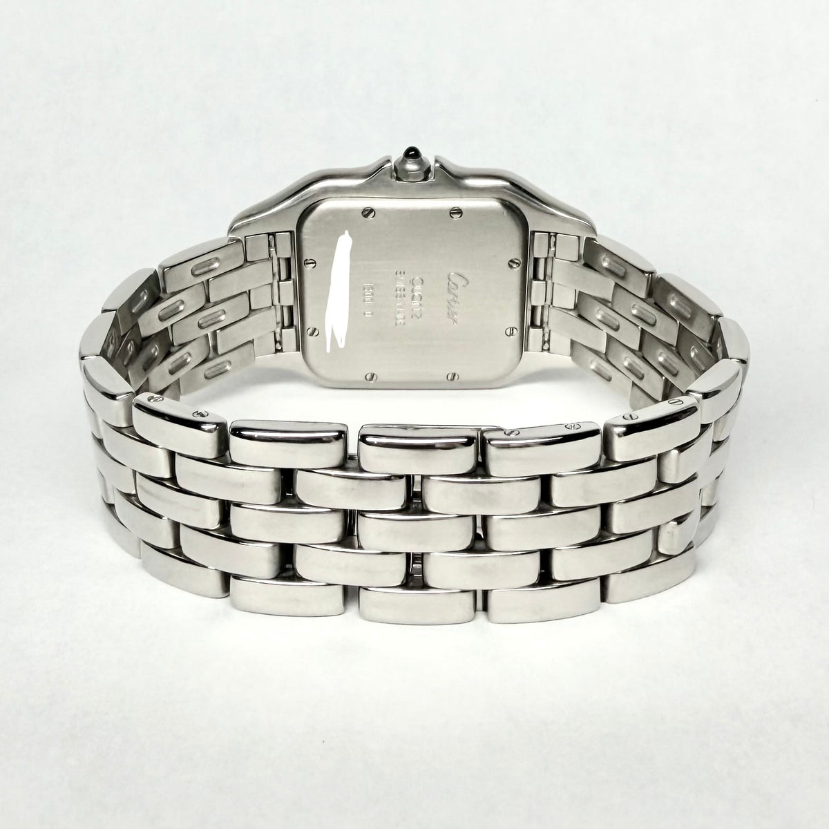 CARTIER PANTHERE Quartz 29mm Steel 0.55TCW Diamond Watch Cream Dial