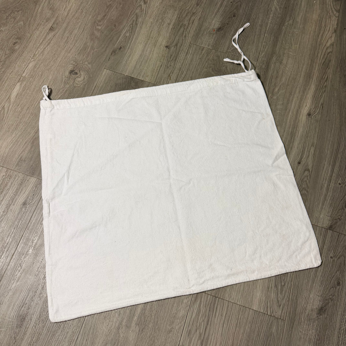 PRADA White Flannel 100% Cotton Drawstring Dust Bag 22x19.5”